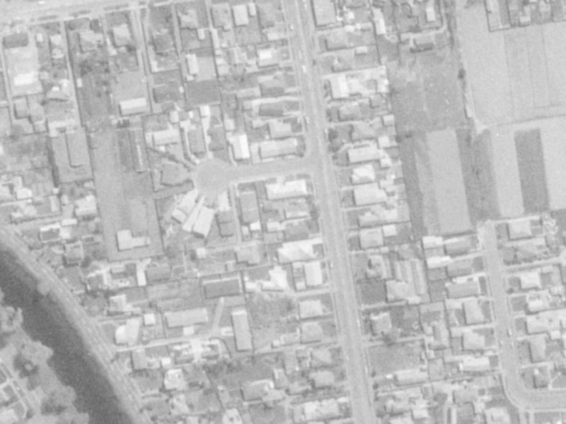 Gayhurst Road from the air, 1975-1979