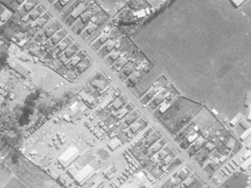 42 Shortland Street from the air, 1975-1979