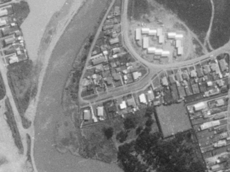 Evans Avenue from the air, 1975-1979
