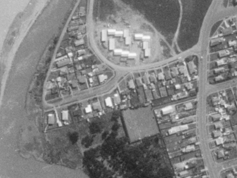 3 Evans Avenue from the air, 1975-1979