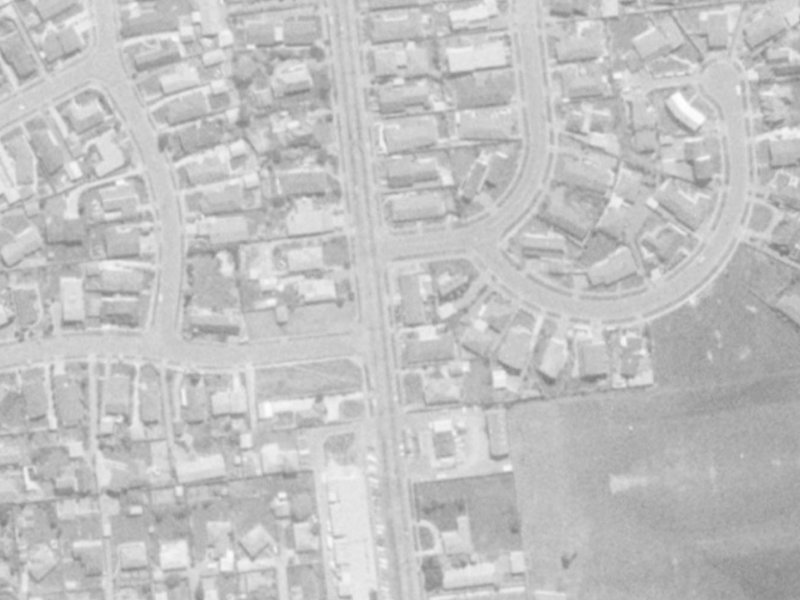 202 Waimairi Road from the air, 1975-1979