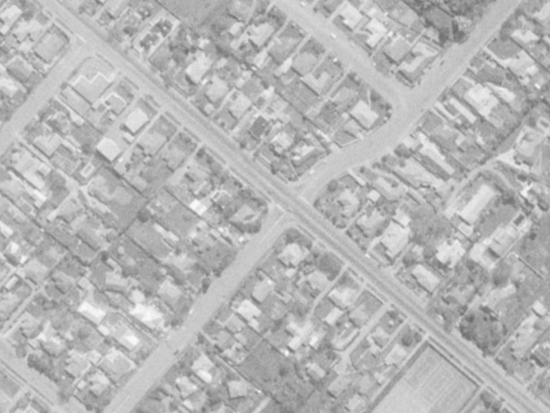 Memorial Avenue from the air, 1975-1979