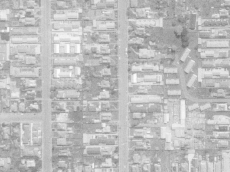 115 Champion Street from the air, 1975-1979