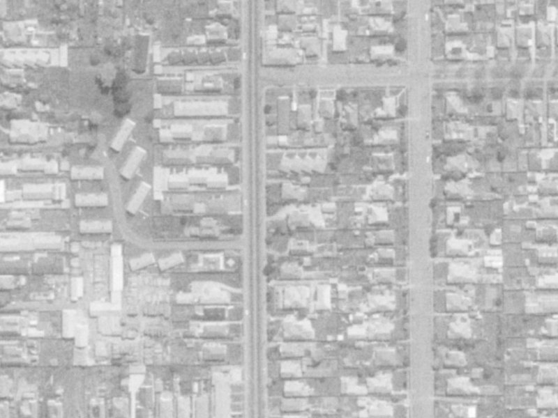 Hills Road from the air, 1975-1979