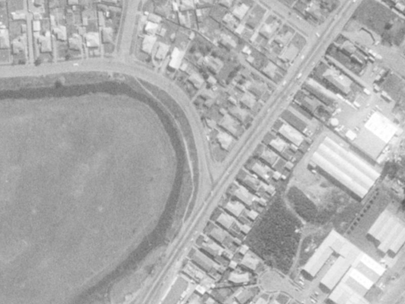 902 Avonside Drive from the air, 1975-1979