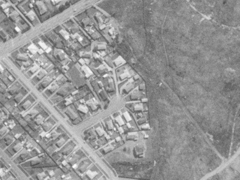 Esk Place from the air, 1975-1979