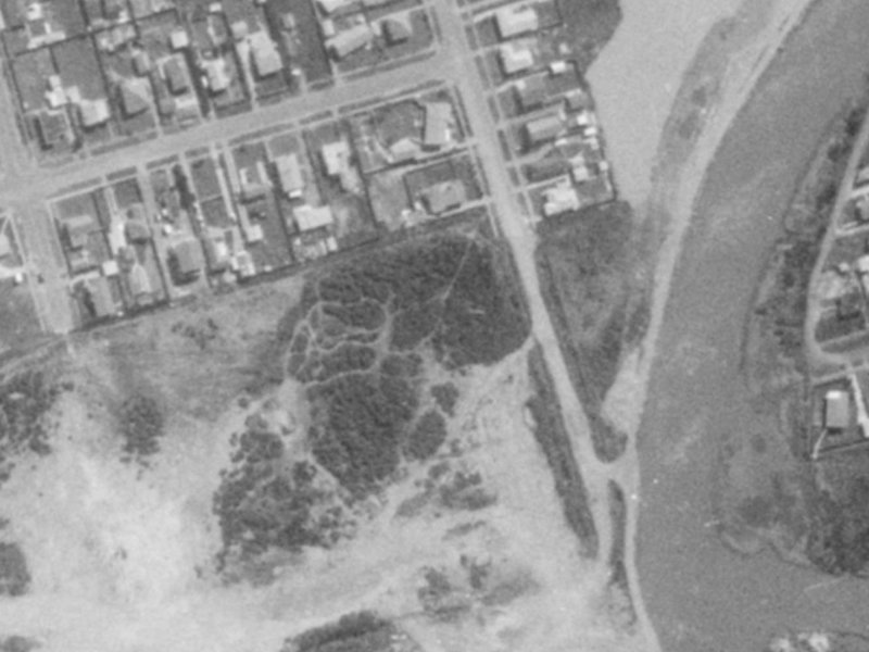 55-57 Morganwood Street from the air, 1975-1979