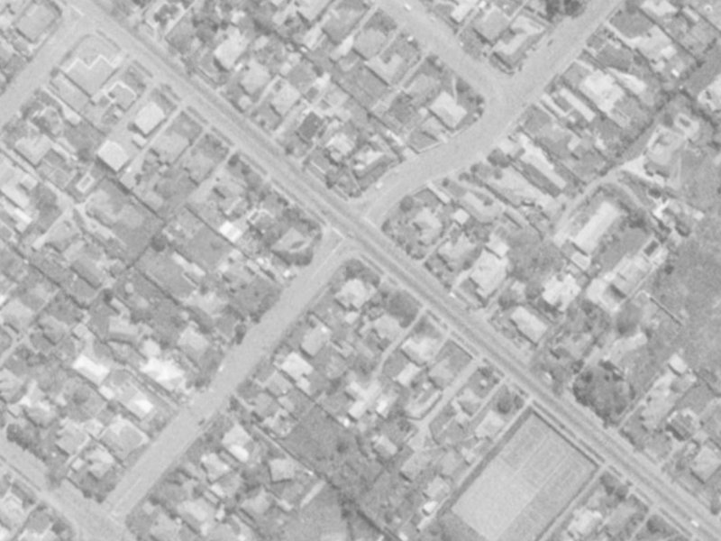 59 Memorial Avenue from the air, 1975-1979