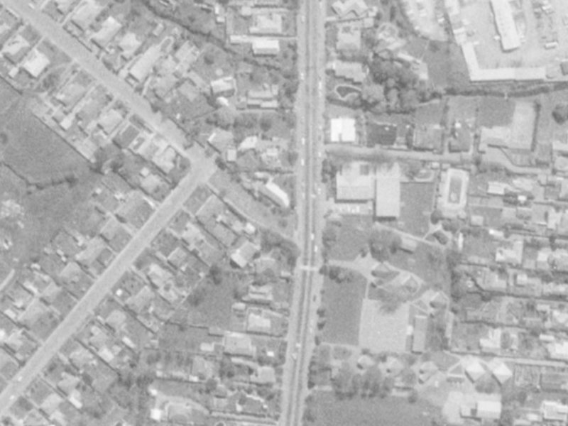 163 Clyde Road from the air, 1975-1979