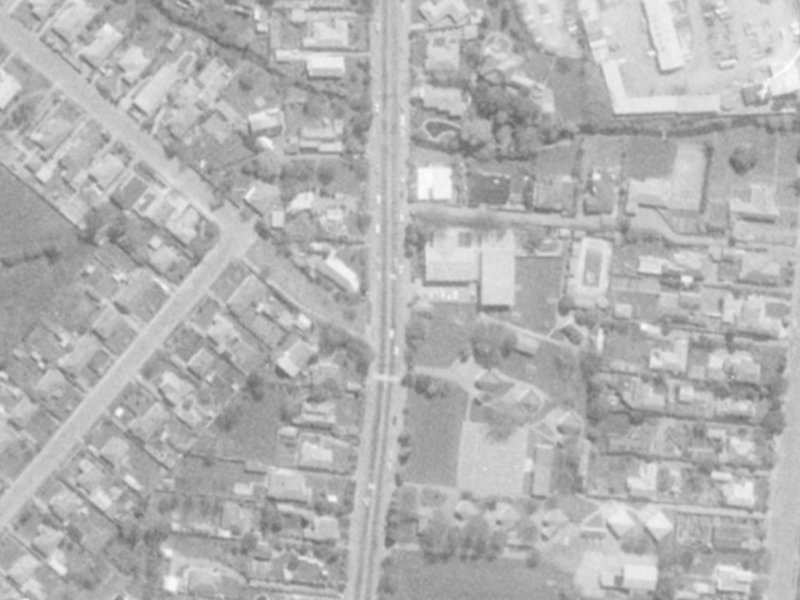 161 Clyde Road from the air, 1975-1979