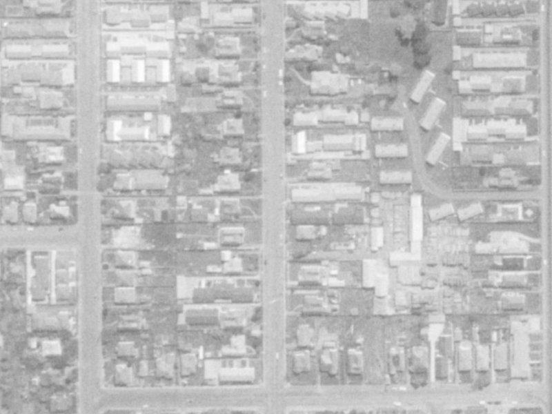112 Champion Street from the air, 1975-1979