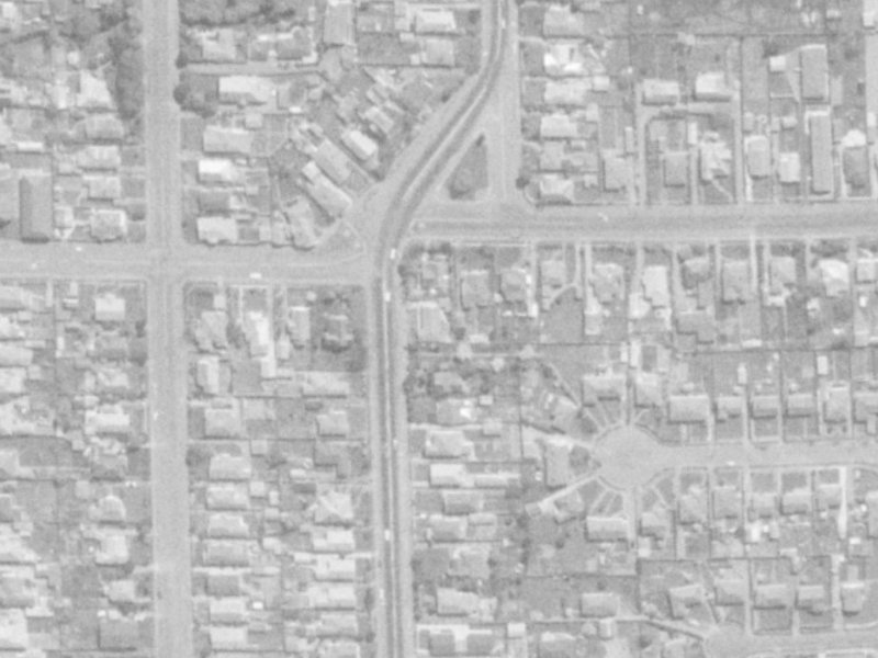 42 North Parade from the air, 1975-1979