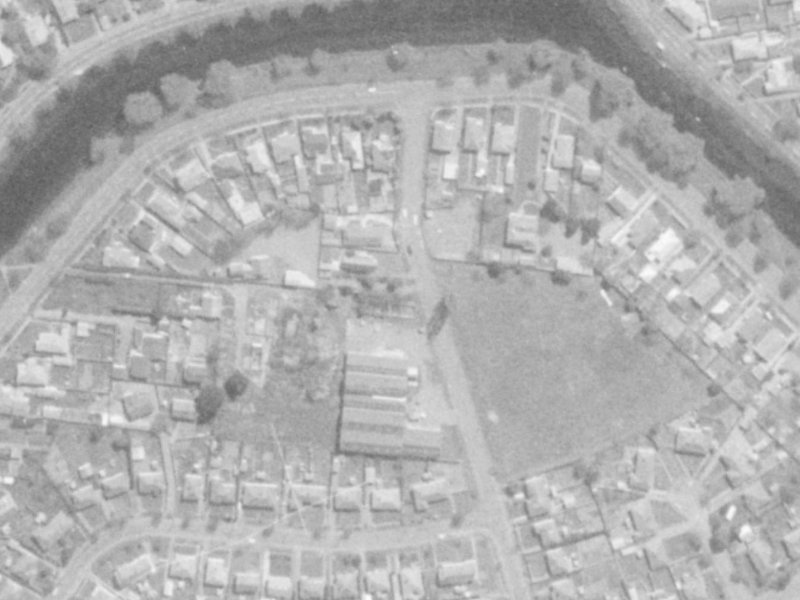 32–40 Galbraith Avenue from the air, 1975-1979