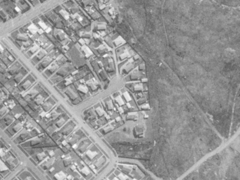 10 Esk Place from the air, 1975-1979