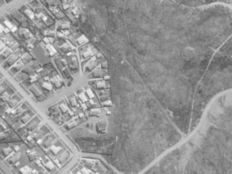 16 Esk Place from the air, 1975-1979