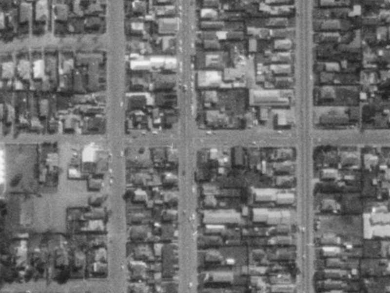 1023 Colombo Street from the air, 1975-1979