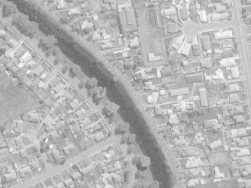 55A Dallington Terrace from the air, 1975-1979