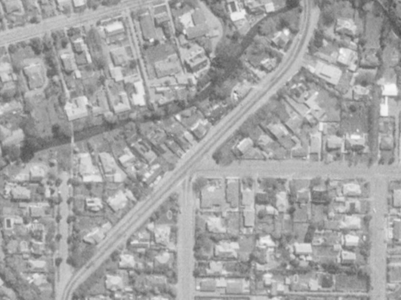 37 Idris Road from the air, 1975-1979