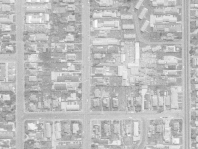 102 Champion Street from the air, 1975-1979