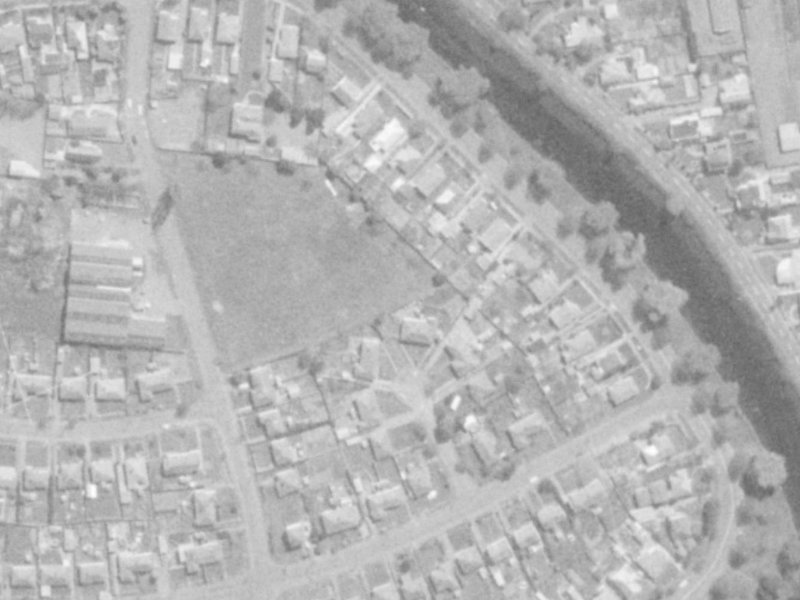 12 Acland Avenue from the air, 1975-1979