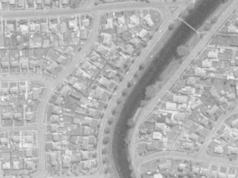 345 River Road from the air, 1975-1979