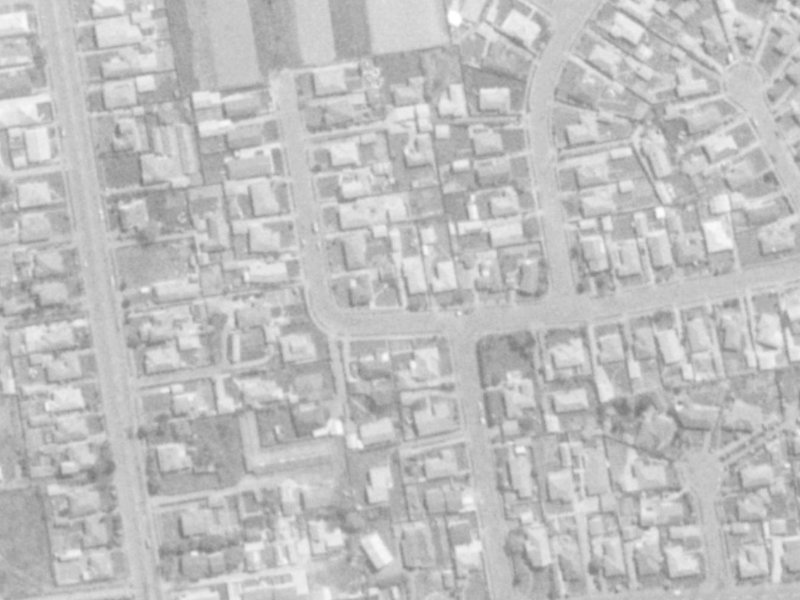 58 Halberg Street from the air, 1975-1979