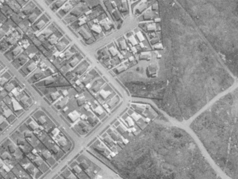 84-82 Rowan Avenue from the air, 1975-1979