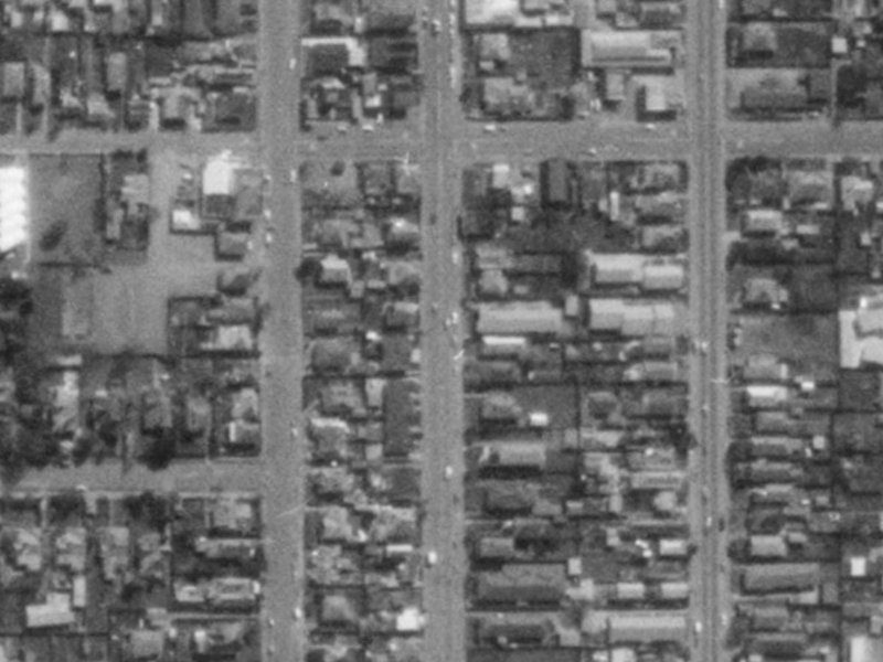 1018 Colombo Street from the air, 1975-1979
