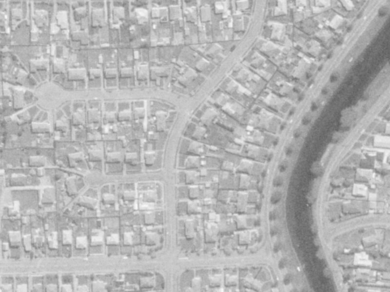52 Flesher Avenue from the air, 1975-1979
