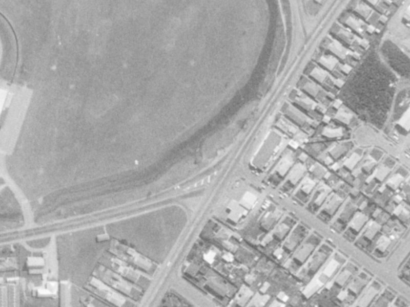 100 Wainoni Road from the air, 1975-1979