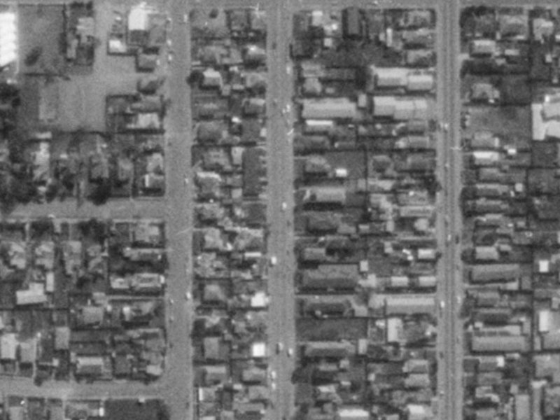 965-1025 Colombo Street from the air, 1975-1979