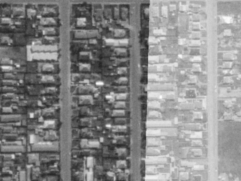 440 Manchester Street from the air, 1975-1979