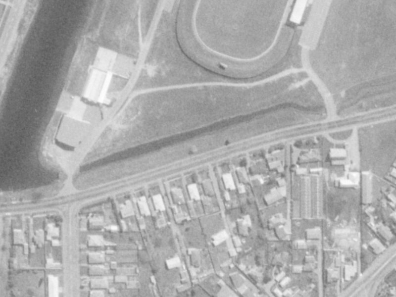 858 Avonside Drive from the air, 1975-1979