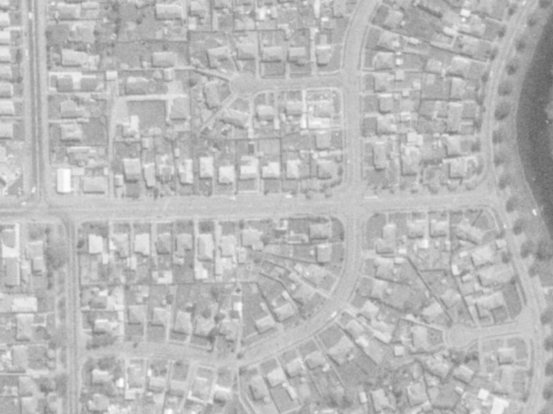 172A N Avon Road from the air, 1975-1979