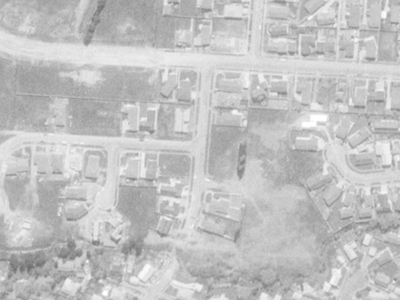 34 Colina Street from the air, 1975-1979