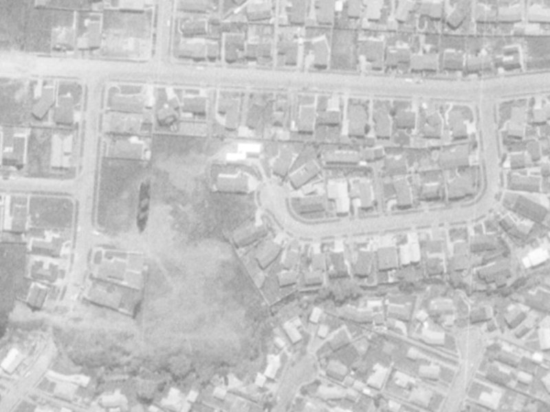 35 Highfield Place from the air, 1975-1979