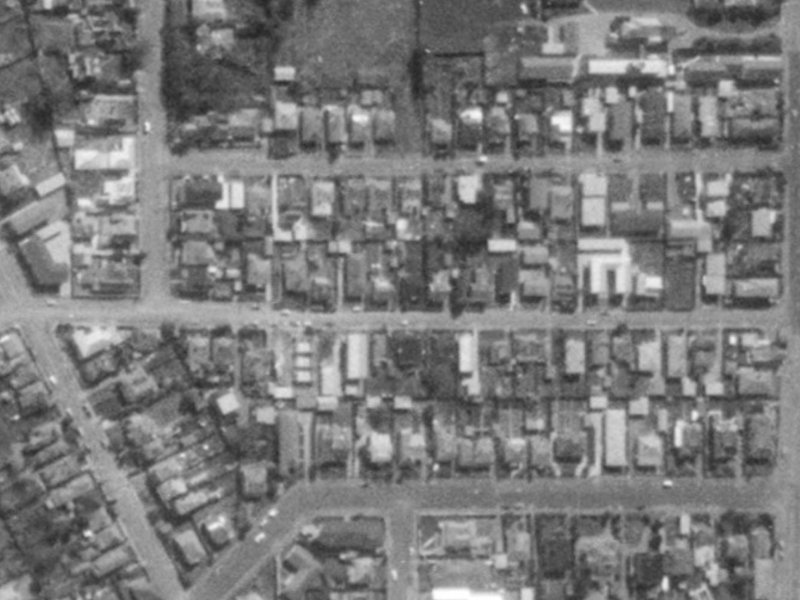 55 Clare Road from the air, 1975-1979
