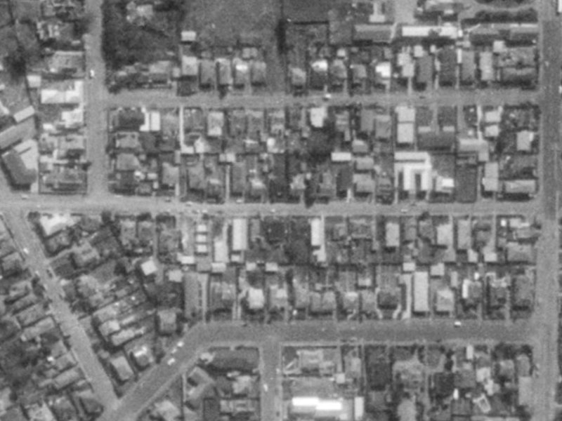 52 Clare Road from the air, 1975-1979