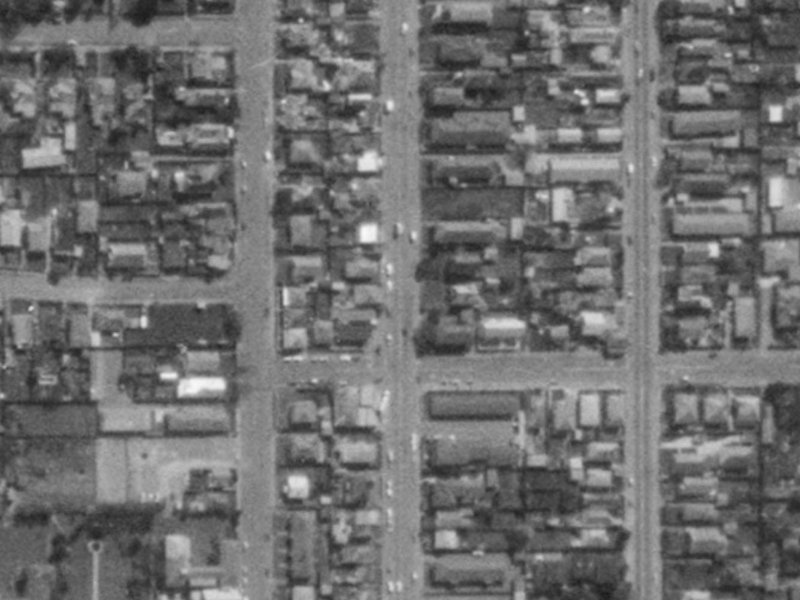 970 Colombo Street from the air, 1975-1979