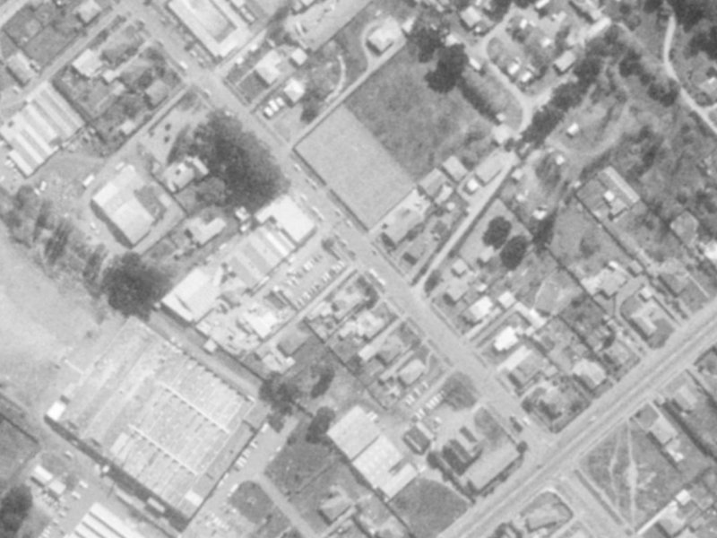 124 Shortland Street from the air, 1975-1979