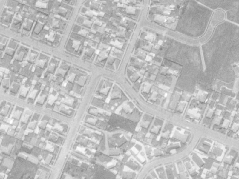 Bentley Street from the air, 1975-1979