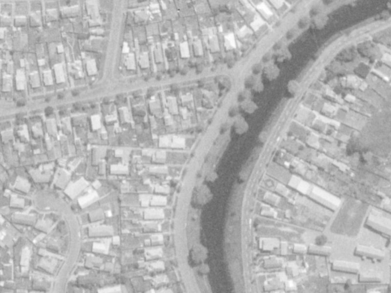 560 Avonside Drive from the air, 1975-1979