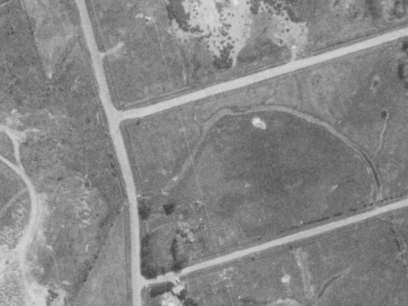 21-23 Seabreeze Close from the air, 1975-1979