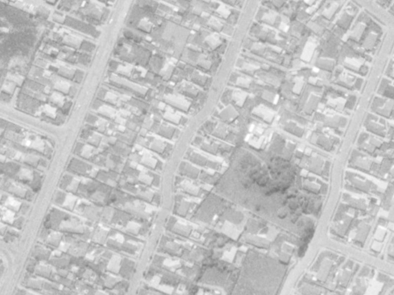 Yardley Street from the air, 1975-1979
