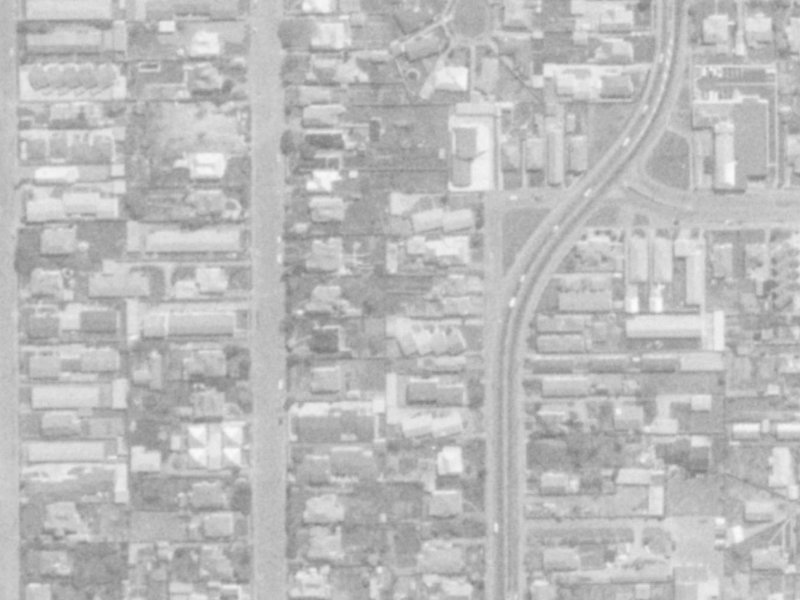 35D Whitmore Street from the air, 1975-1979