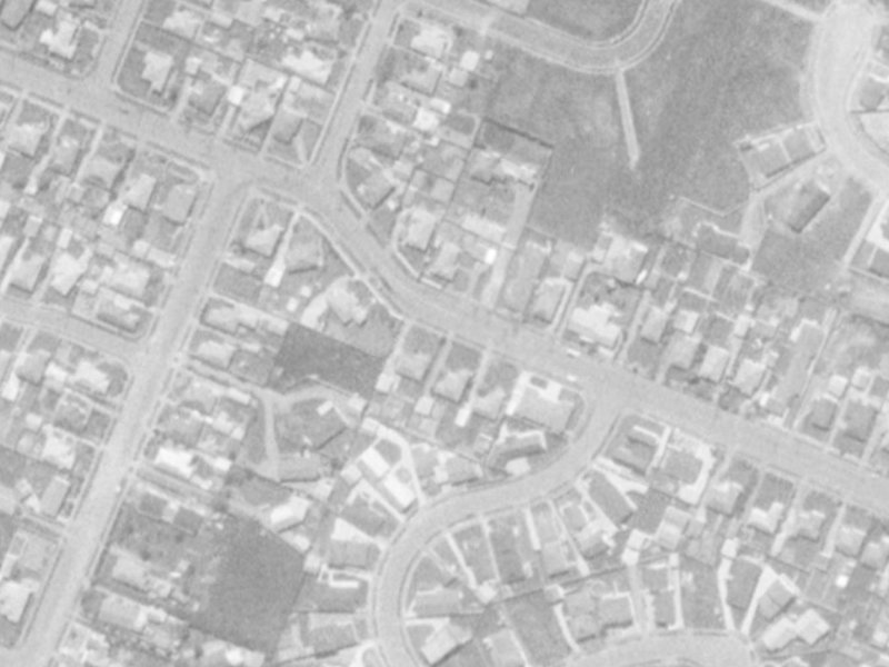 31-33 Bentley Street from the air, 1975-1979