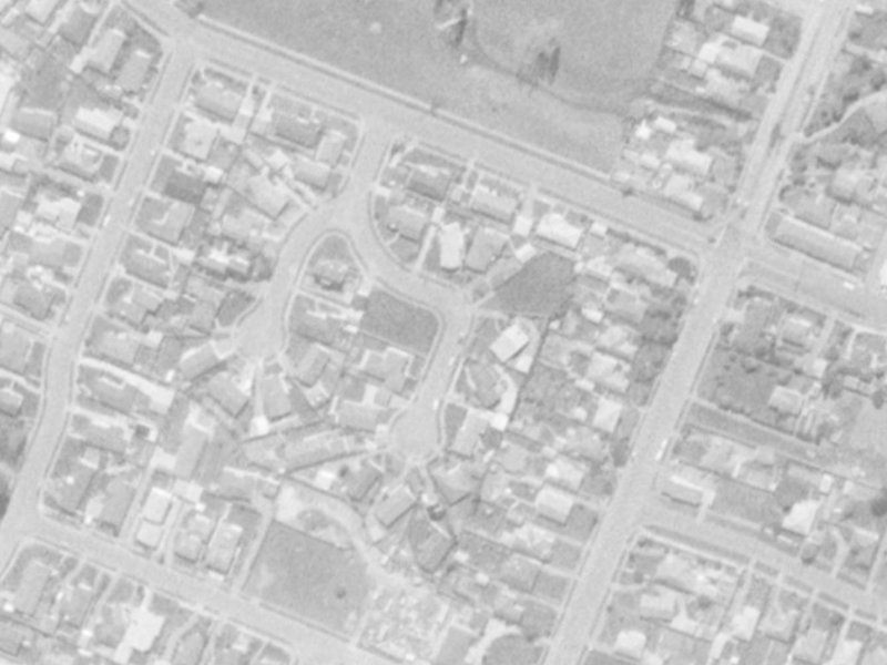 6A Ostend Place from the air, 1975-1979