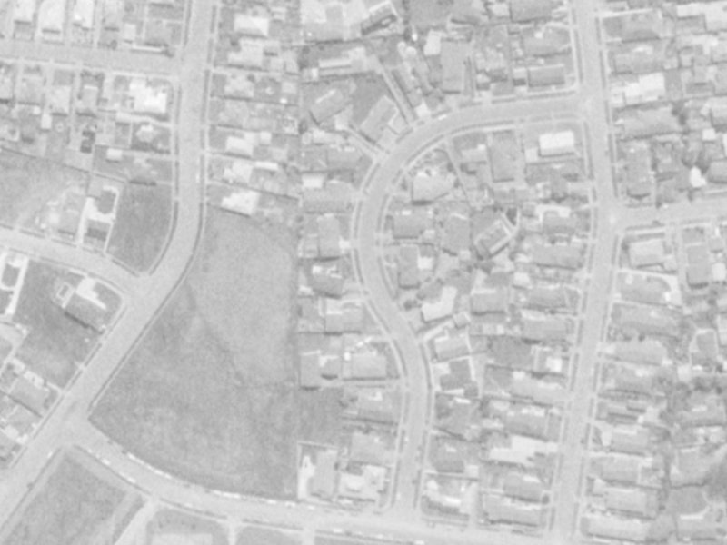 18 Rutherglen Avenue from the air, 1975-1979