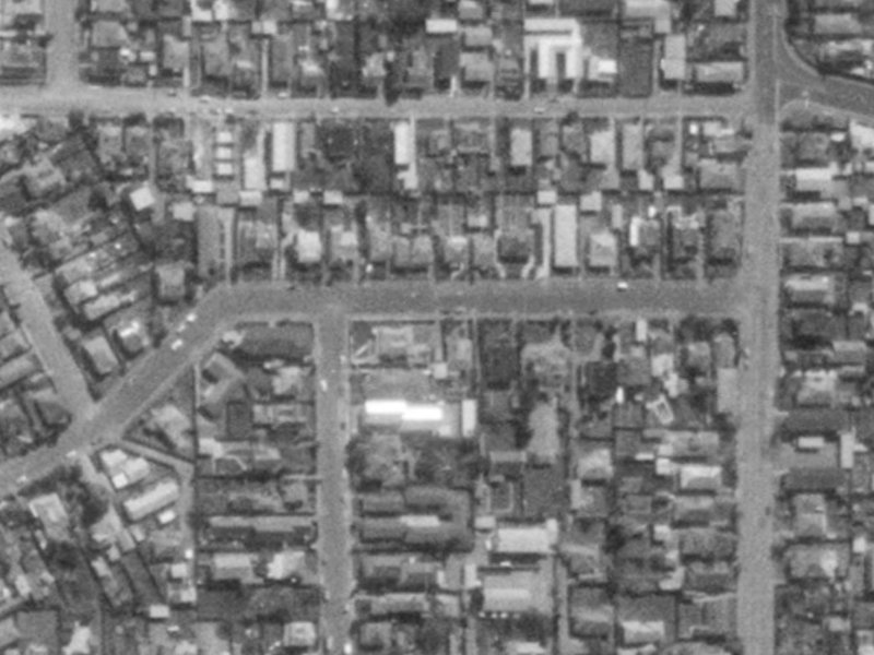 54 Derby Street from the air, 1975-1979