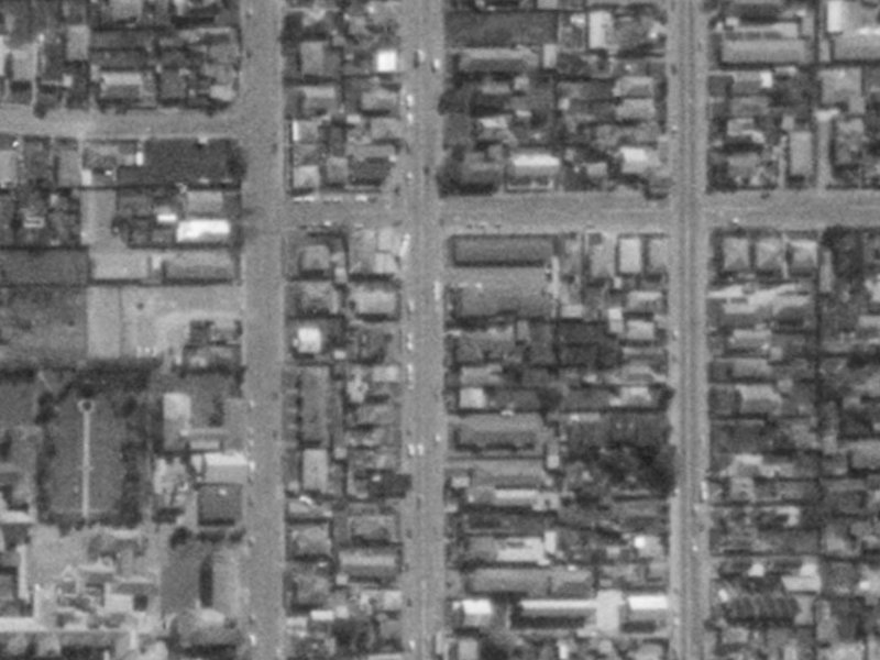 952 Colombo Street from the air, 1975-1979